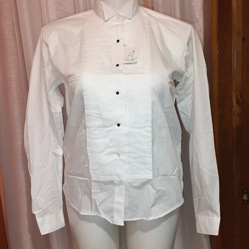 Tuxedo Blouse by Neil Allyn